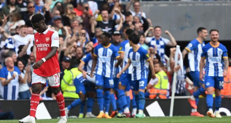 Brighton venció al Arsenal y destrozó su sueño de Premier League