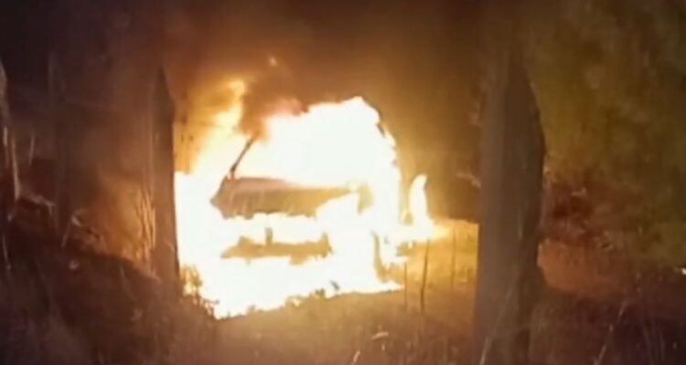 Ataque incendiario en Los Sauces