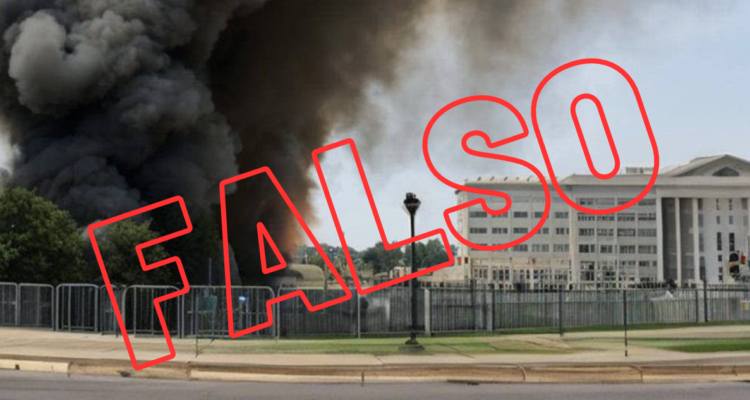Fotografía del supuesto ataque al Pentágono de los EEUU.