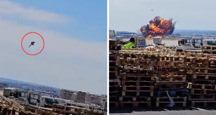 Avión caza español se estrella