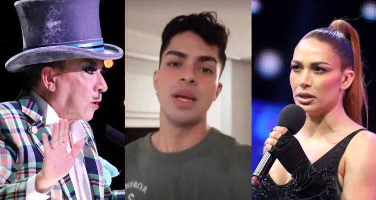 Aníbal Pachano y Lisandra Silva discutiendo en Aquí se Baila. En el centro, David Sáez dando su apoyo al jurado.