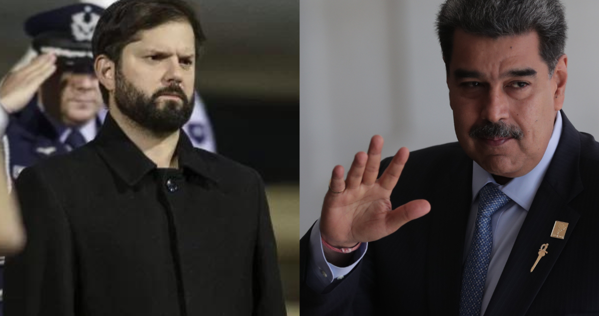 Imagen del presidente de Chile, Gabriel Boric y Nicolás Maduro