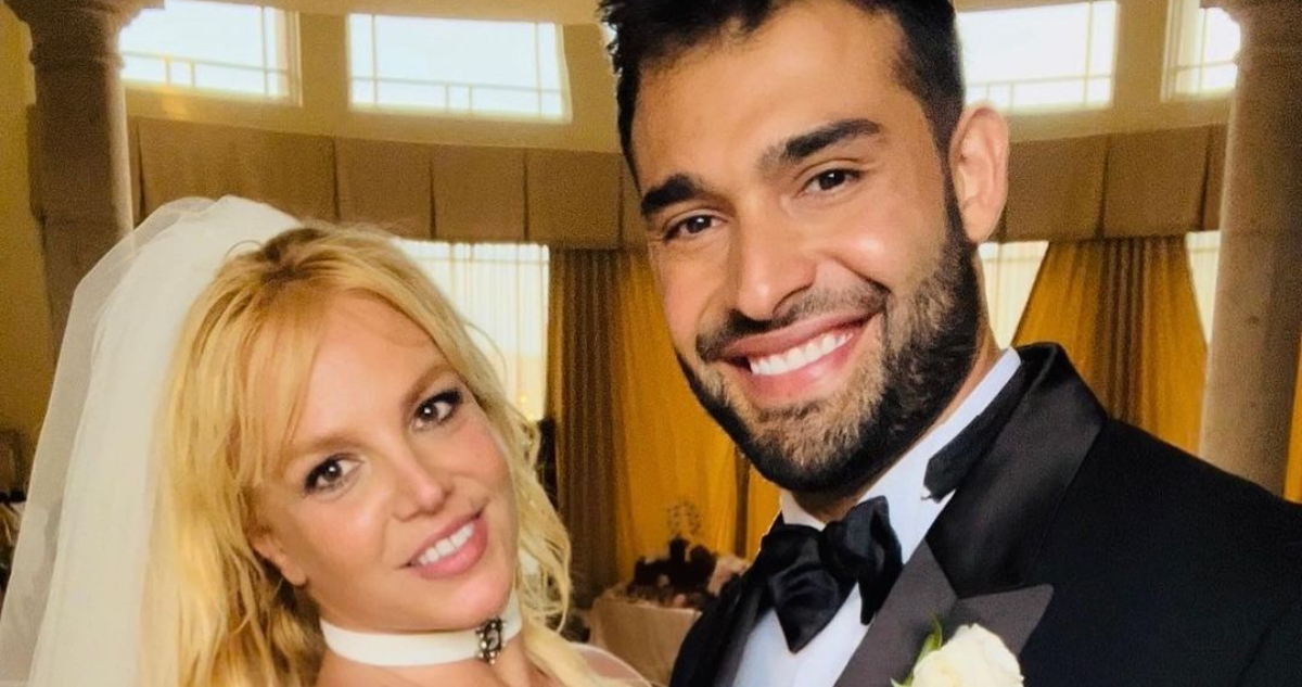 Britney Spears y Sam Asghari el día de su matrimonio.
