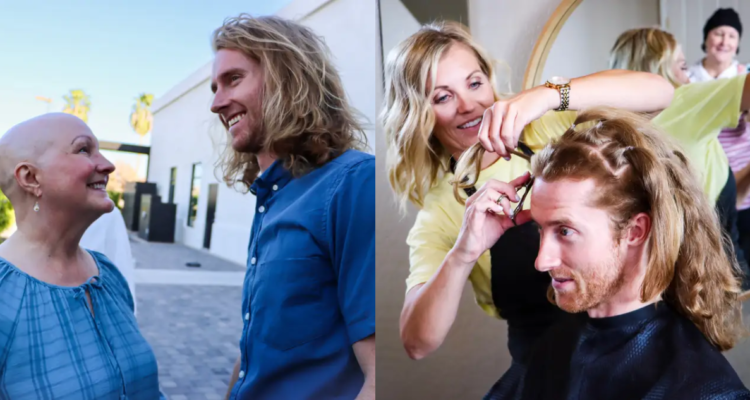 Matt Shaha y su madre Melanie con cáncer, por quién se dejó crecer el pelo 2 años para hacerle una peluca