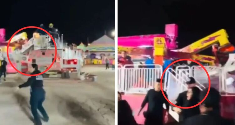 Videos del momento en que cae un juego mecánico en Nogales, Sonora, México