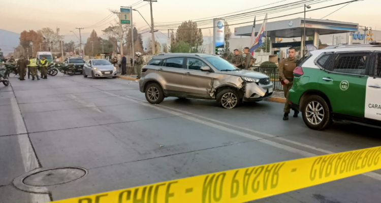 carabinero es atropellado