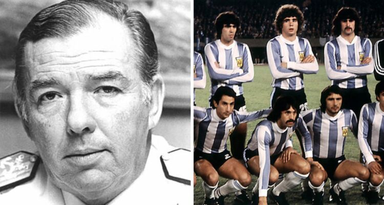 Carlos Lacoste y el plantel de Argentina campeón en 1978.