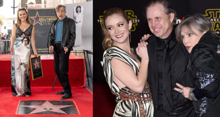 Billie Lourd en la entrega de la estrella del paseo de la fama de su madre, Carrie Fisher