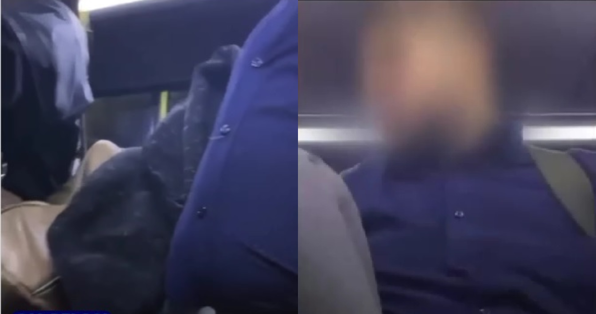 Graba presunto carterazo en bus