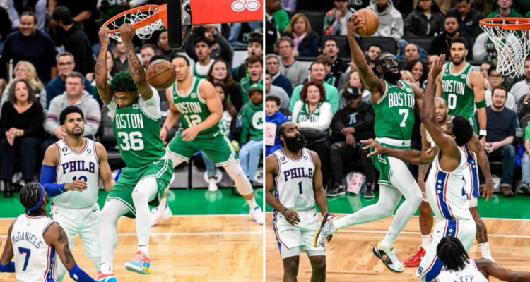 Celtics se reinventan en Boston y doblegan a los Sixers para igualar la serie en los Playoffs de NBA.