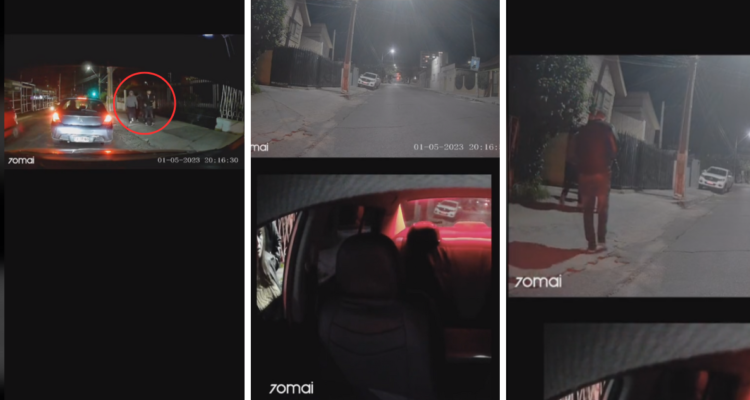 Captura de cámaras de seguridad de conductor de uber que fue increpado por cobrar pasaje extra