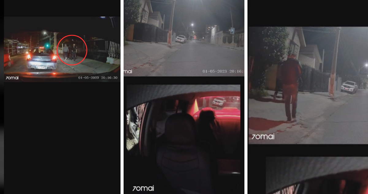 Captura de cámaras de seguridad de conductor de uber que fue increpado por cobrar pasaje extra