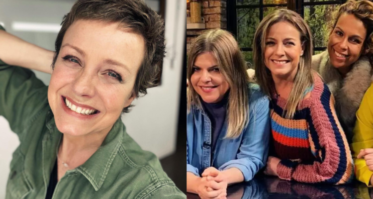 Claudia Conserva (izquierda) y junto a sus compañera de Milf (derecha) en referencia a su retorno a la TV