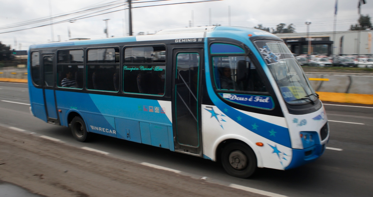 Conductores de buses recorrido Coronel-Lota