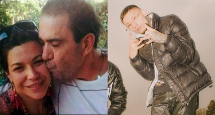 Daniela Bonvallet junto a su padre Eduardo (izquierda) y el cantante urbano Galee Galee (derecha)