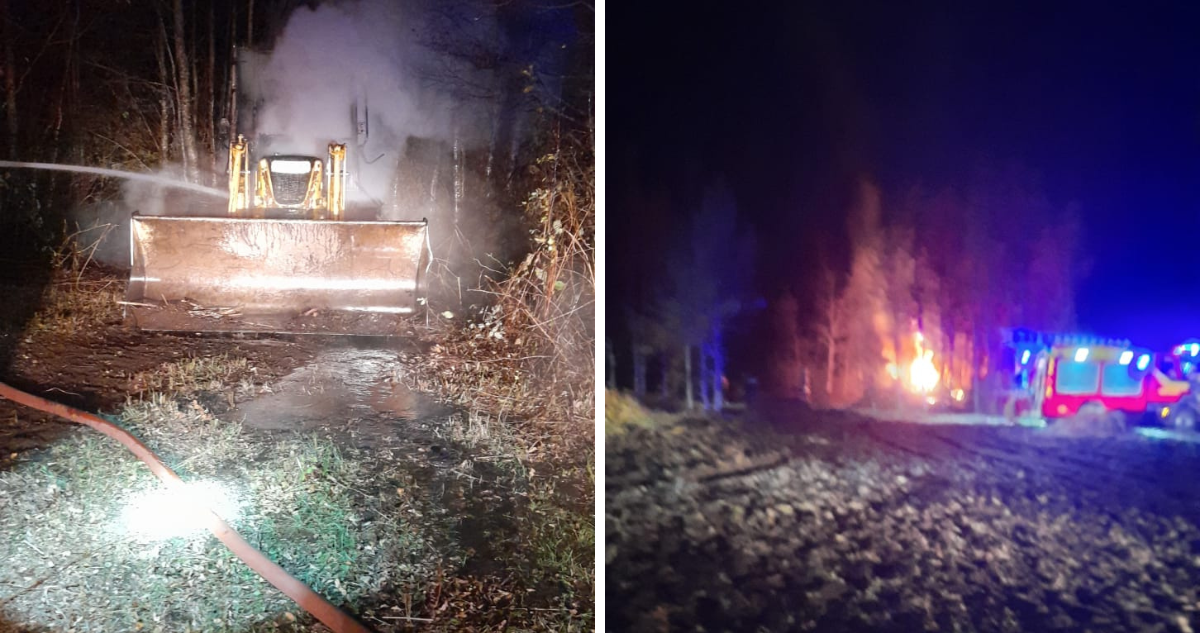 Nuevo ataque incendiario en La Araucanía: desconocidos llegaron disparando a fundo y quemaron máquina.