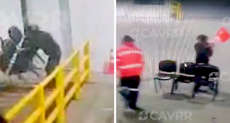 Con un “sillazo” y cono de seguridad: hombre agredió a guardia del Hospital de Los Ángeles