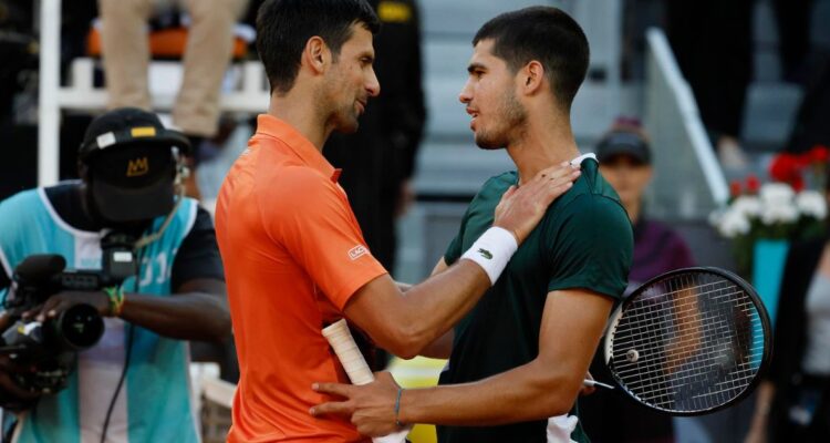 Novak Djokovic se rinde a Carlos Alcaraz, el joven talento español que arrasa en el ATP