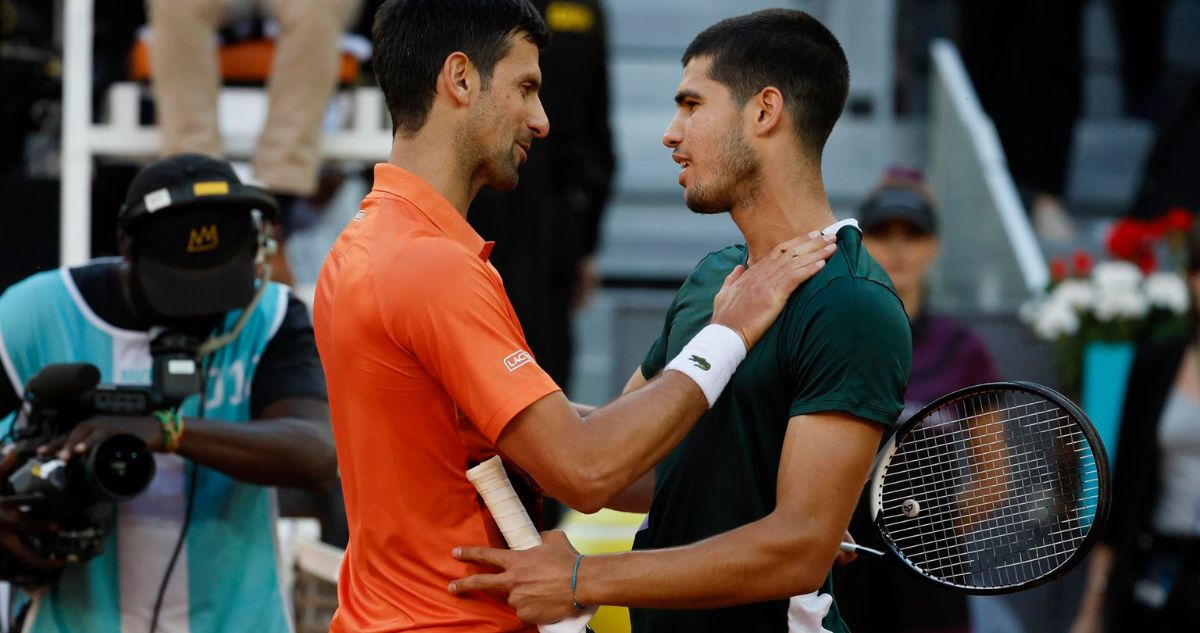 Novak Djokovic se rinde a Carlos Alcaraz, el joven talento español que arrasa en el ATP