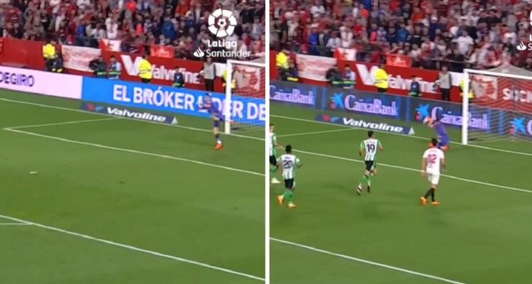 Claudio Bravo evitó la caída del Betis ante Sevilla con un doble atajadón.