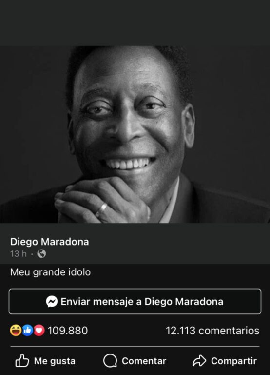 Captura | Facebook de Diego Maradona