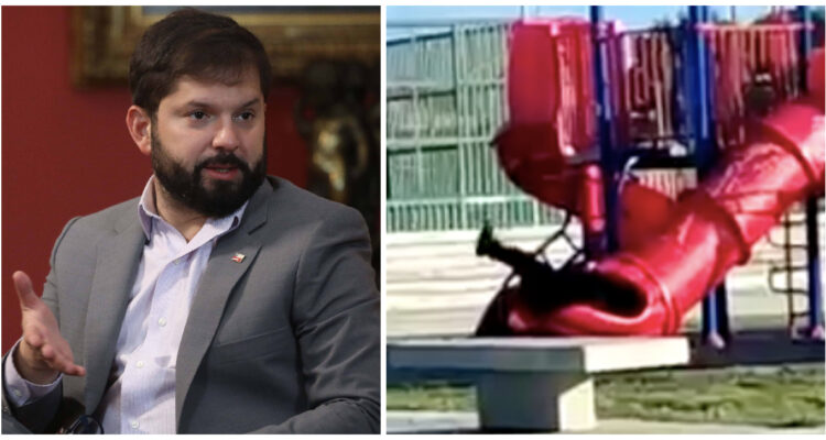 “Niegan infancia que todos llevamos dentro”: La explicación de Boric al quedar atascado en un tobogán