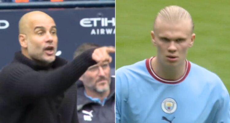 “¡Tú tienes que tomarlo!”: Guardiola se enfureció con Haaland en pleno triunfo del City sobre el Leeds