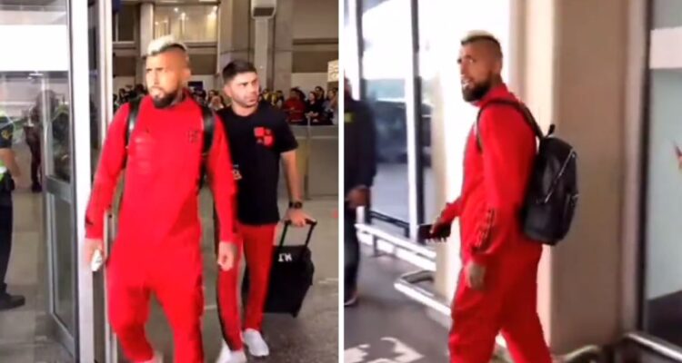 Arturo Vidal fue encarado por hincha de Flamengo en su regreso a Río de Janeiro.