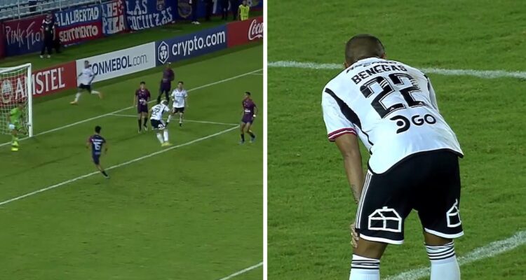 Leandro Benegas falló clara chance de gol ante Monagas.