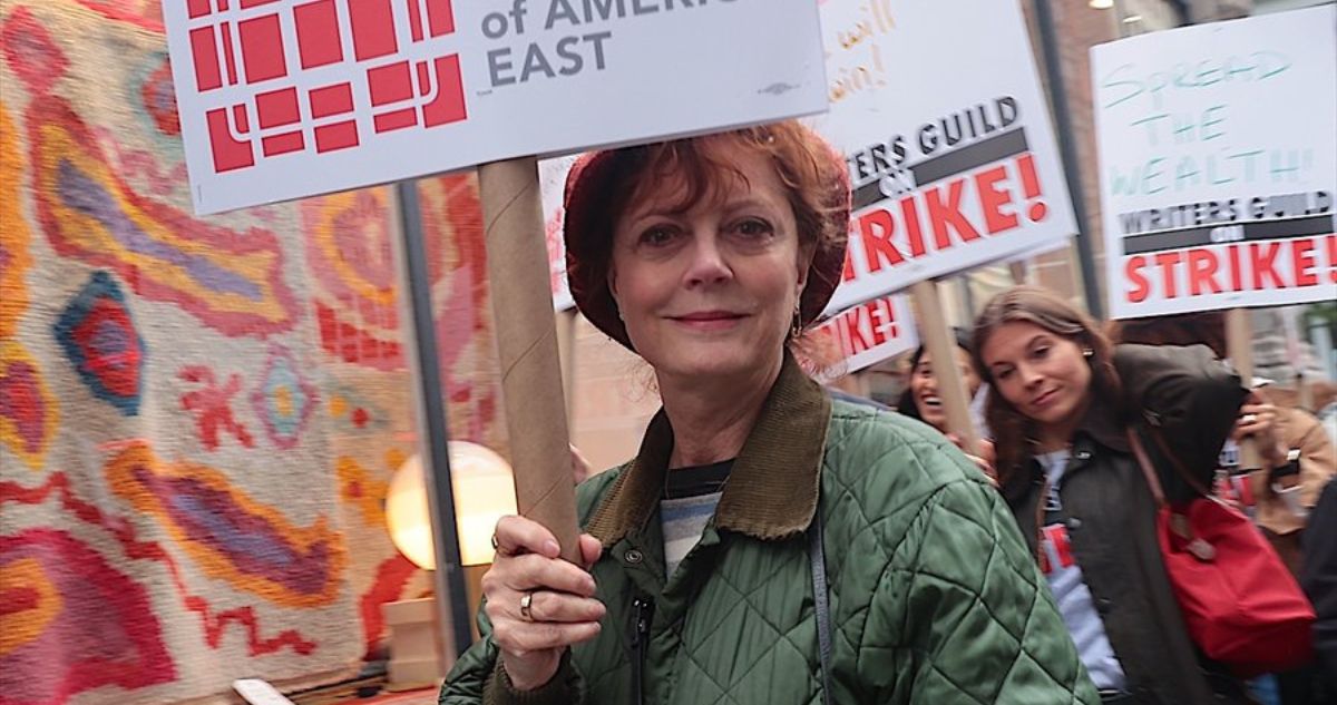 Susan Sarandon participó de la huelga de guionistas de Hollywood
