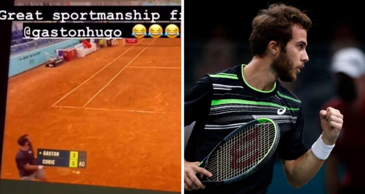 Hugo Gaston fue castigado por la ATP debido a su sucio gesto.