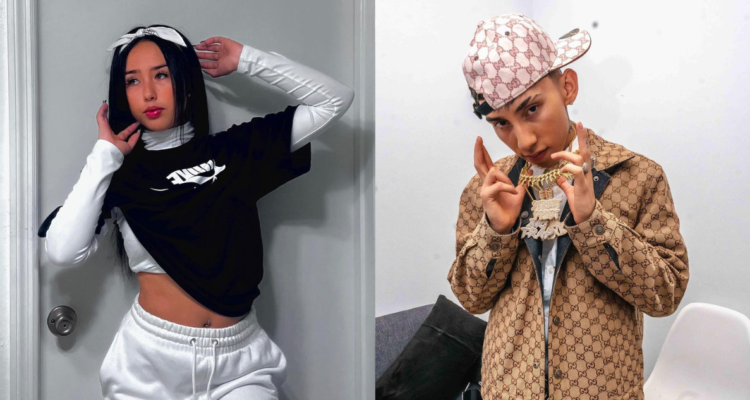 Melanie Forero (izquierda) influencer colombiana que acusó a Standly (derecha) de no pagarle por un baile viral en TikTOk