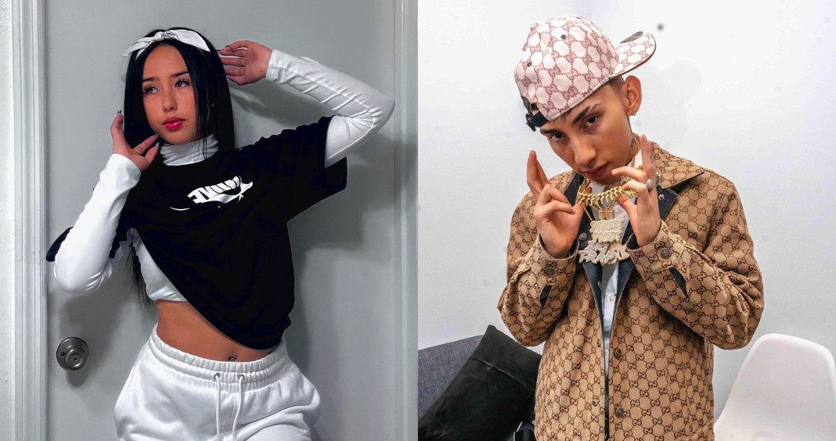 Melanie Forero (izquierda) influencer colombiana que acusó a Standly (derecha) de no pagarle por un baile viral en TikTOk