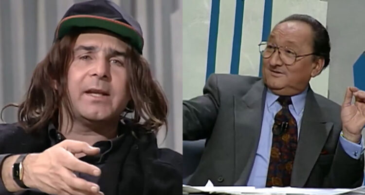 Javier Miranda y Erick Pohlhammer discutiendo en Lo Mejor del Mundial.