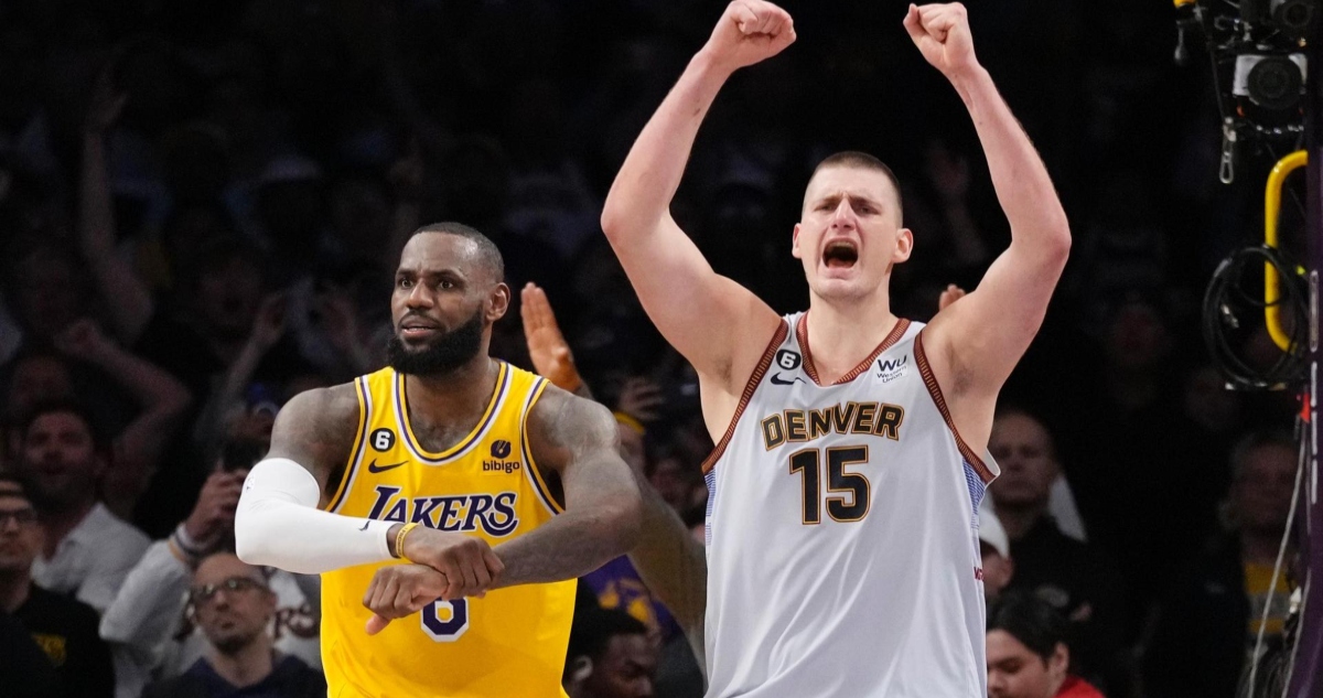 LeBron James y Nikola Jokic
