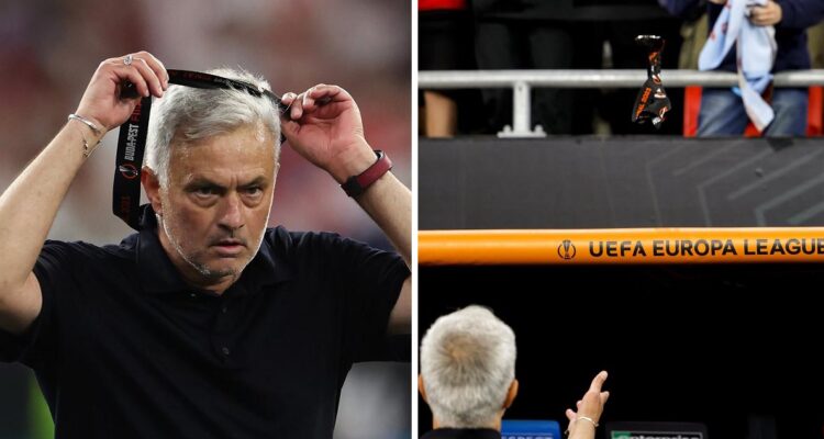 José Mourinho obsequió su medalla de subcampeón de Europa League.