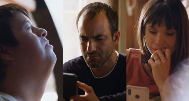 Algunos de los protagonistas de La Ley de Baltazar recibiendo el mensaje de Baltazar.