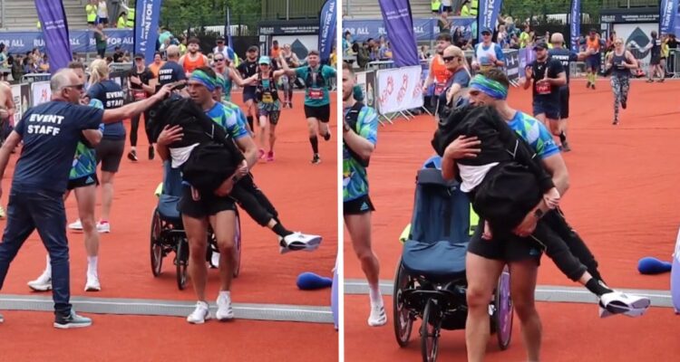 Rob Burrow y su amigo Kevin Sinfield emocionaron en la Maratón de Leeds.
