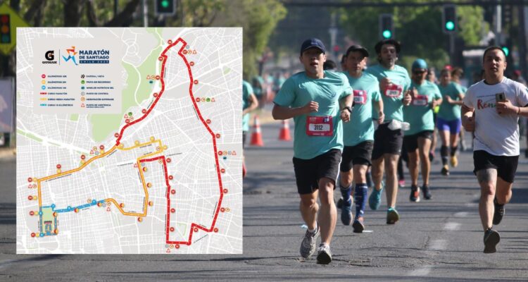 Maratón de Santiago desvíos cortes