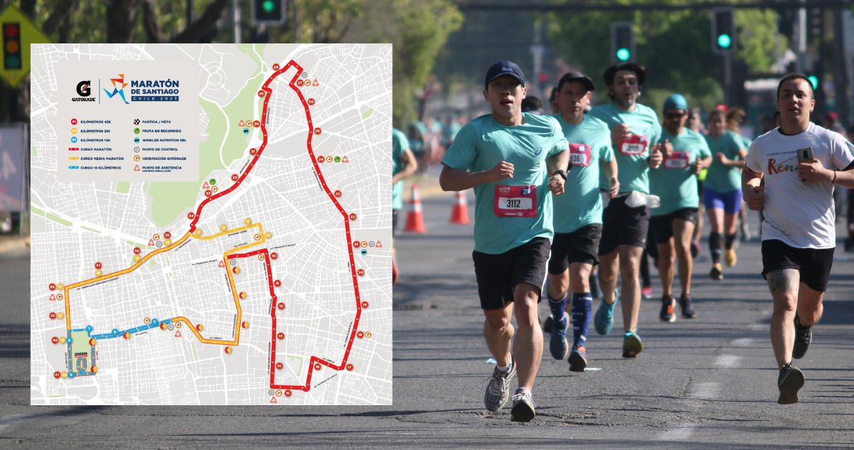 Maratón de Santiago desvíos cortes