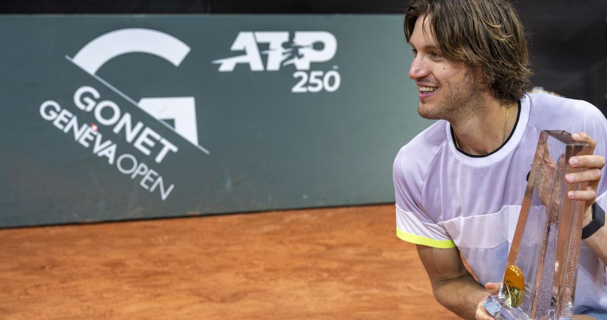 La enorme alegría del Nico Jarry tras coronarse campeón en ATP de Ginebra