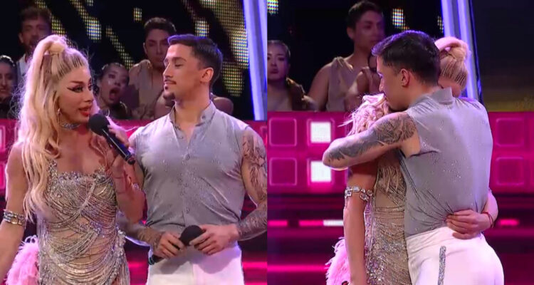 La bailarina Nicole Gaultier despidiéndose del programa Aquí se Baila.