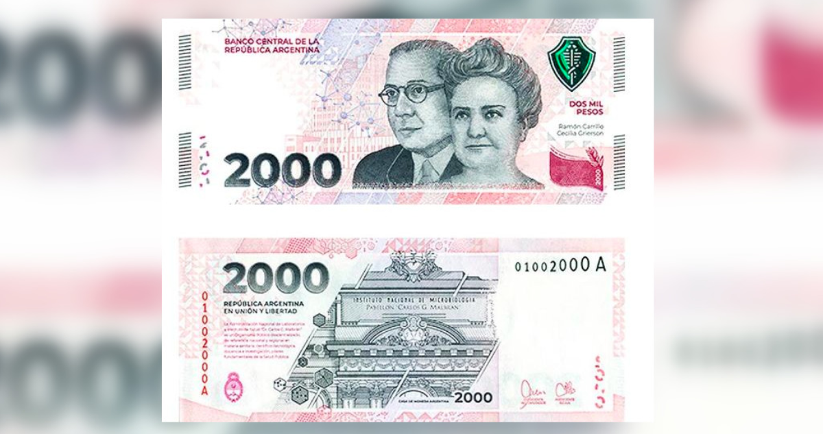 Argentina lanzó este lunes a circulación un nuevo billete: ya se desvalorizó ante alta inflación