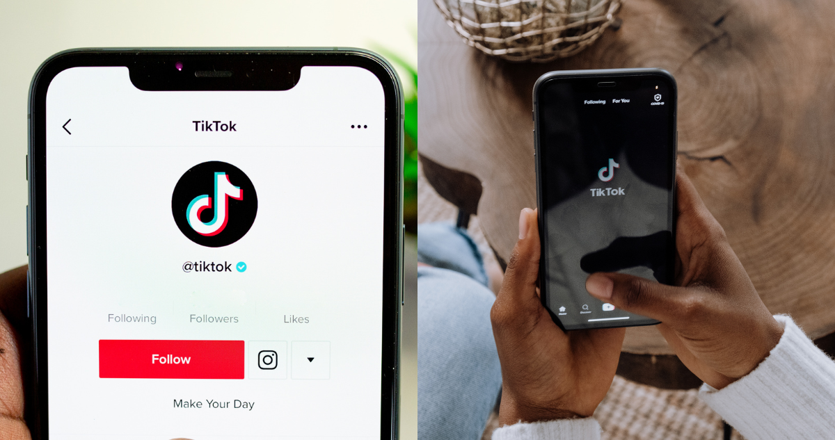 La app de TikTok en diversos dispositivos en referencia a la empresa que busca a “observadores profesionales” de contenido en la app