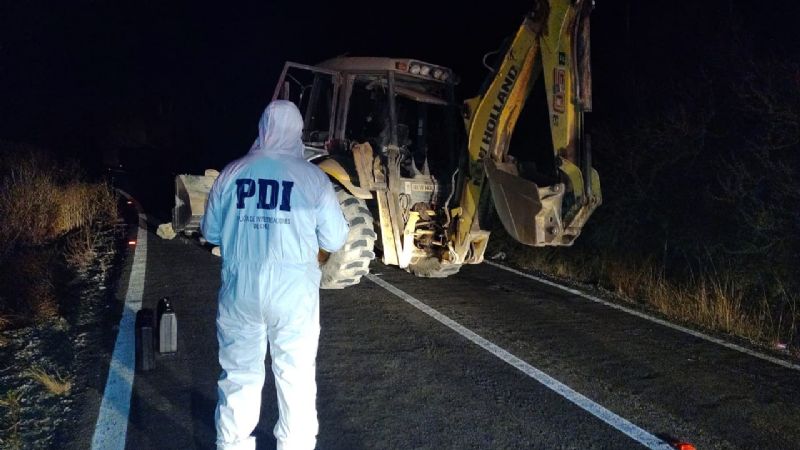 PDI trabajando en el sitio del suceso