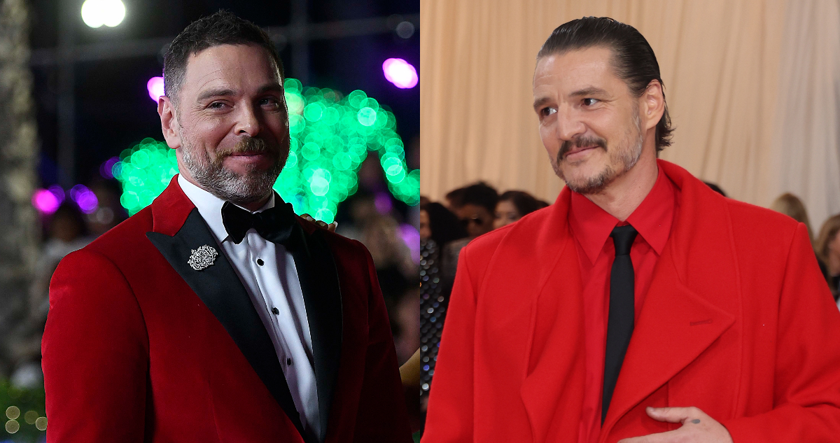 José Antonio Neme en la Gala de Viña. A su lado, Pedro Pascal posando en la MET Gala.