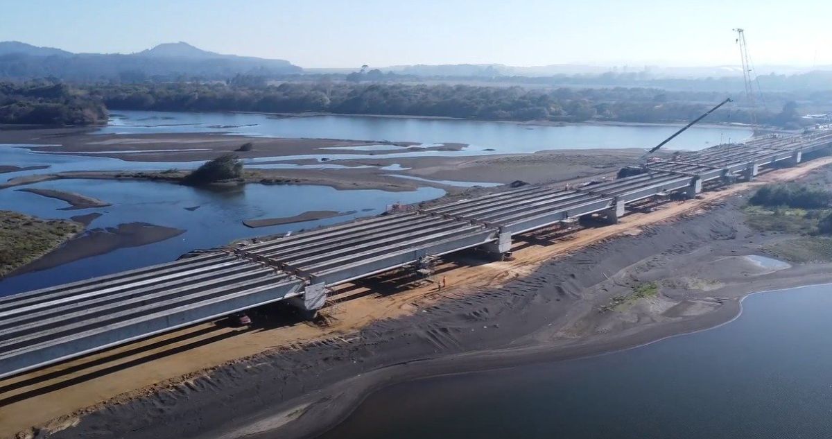 Obras del Puente Industrial sobre el Bío Bío alcanzan un 46% y construcción avanza a su segunda etapa