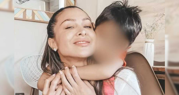 Sabrina Sosa y su hijo