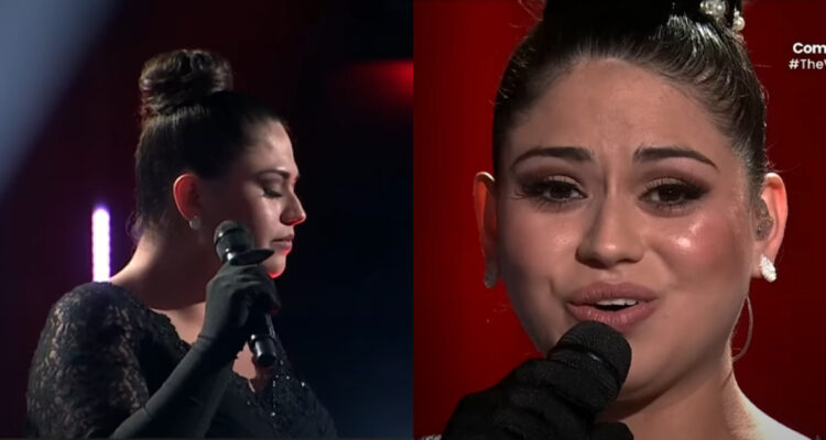 La concursante de The Voice Tamara Romero en su última aparición en el programa.