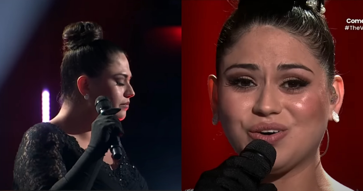La concursante de The Voice Tamara Romero en su última aparición en el programa.